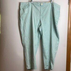 NWT Liz Claiborne Slim Pants Teal 24W PLUS SIZE